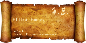 Hiller Emese névjegykártya